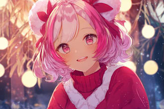 draw anime chibi character art for design character, fanart, kawaii