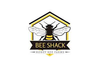 design best quality honey bee farm logo
