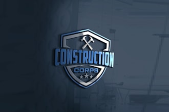 design grabbing construction company logo