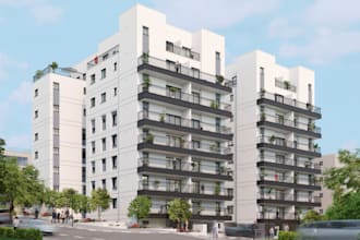 remodel israel property, multifunctional hotel complex, cgi sketchup 3d model