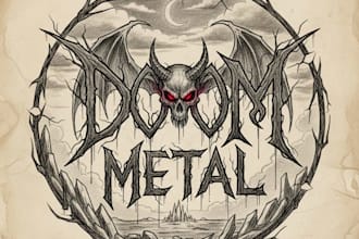hand draw a doom metal logo for your band