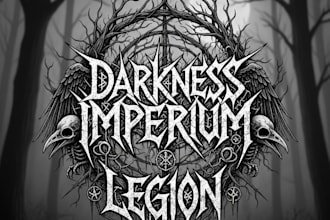 design a brutal metal band logo for your band