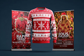 design christmas, new year, dark, ugly sweater, winter club