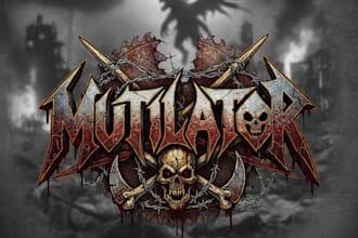 design a custom thrash metal logo for your band