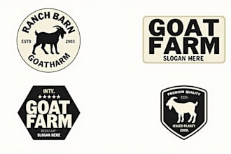 make a high quality goat farm logo for your business