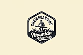 make an amazing snowboard adventure logo