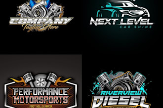 design a unique racing or automotive logo