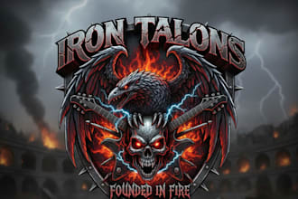 design a custom rock band logo for your band