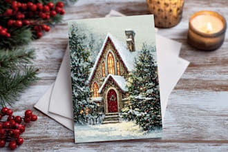 design custom greeting cards, christmas, kids birthday