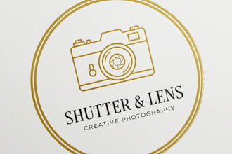 unique aerial drone photography camera logo