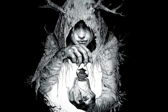 paint fantasy or dark fantasy illustrations and concept art