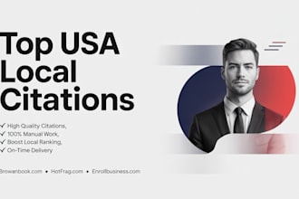 do 300 USA local citations and directory submission for local SEO