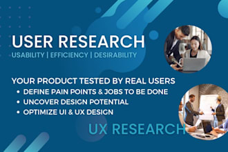 do manual testing, UX research, user testing