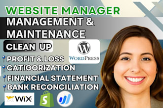 do website maintenance on wordpress shopify wix site manager