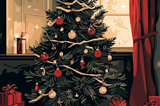 draw awesome cartoon caricature for gift, christmas card