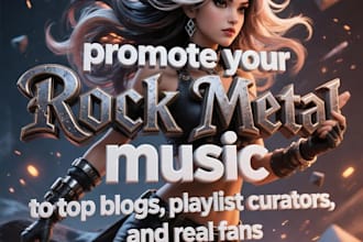 promote your rock metal music to top blogs, playlist curators, and real fans