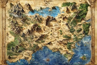 do fantasy map design vector map illustration city map