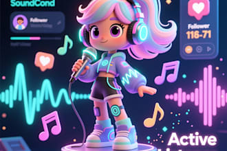 do music promotion, soundcloud stream active listener and followers