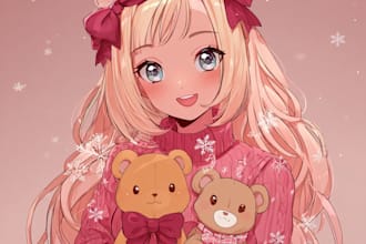 draw anime chibi character art for design character, fanart, kawaii