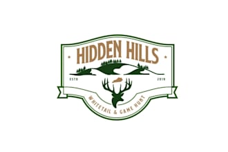 design hunters and outdoors men and women logo