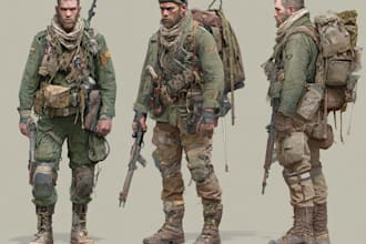 draw military themed illustrations