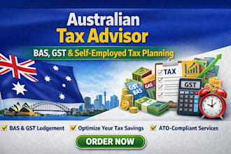 australian tax advisor bas, gst, self employed and small business tax planning
