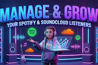 manage and grow your spotify monthly listeners and soundcloud listeners
