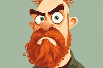 design vector portraits and cartoon illustrations