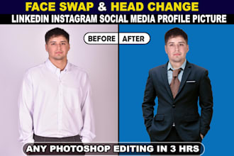 ai headshot, face change, linkedin instagram profile picture, photo edit retouch