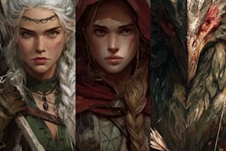 design fantasy character art and fantasy character art