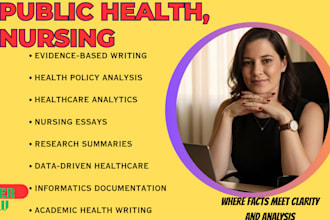 write amazing public health, nursing, healthcare, and informatics content