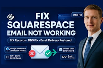 restore squarespace broken email delivery and fix mx records fast