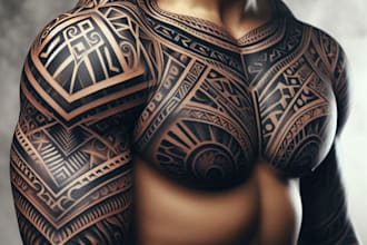 design a polynesian maori tribal tattoo