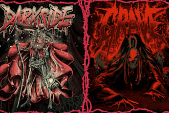 create metal art, horror, dark art illustration