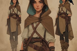 illustrate your ttrpg oc, vtm, fantasy, dnd character art