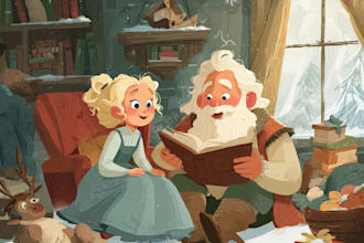 illustrate children book illustration, christian story book and christmas book