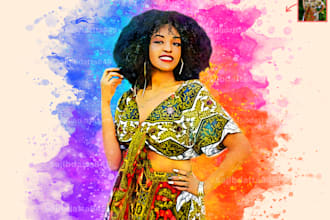 create watercolor portrait and watercolor illustration