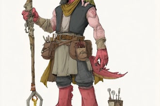 draw rpg and dnd character design illustration