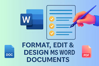 format, edit, and design microsoft word and ms word document