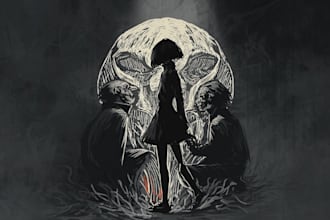 draw dark art illustration