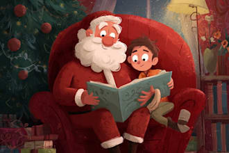 illustrate children book illustration, christian story book and christmas book