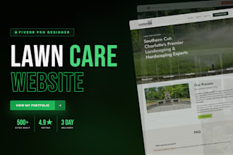 design a premium lawn care landscaping and gardening website