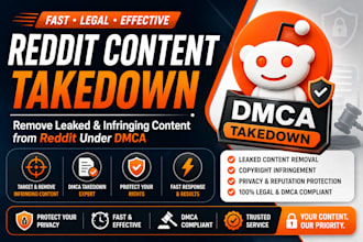 takedown leaked and infringing content from reddit under dmca