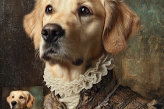 create a custom watercolor pet portrait