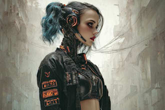 design stunning sci fi portrait art