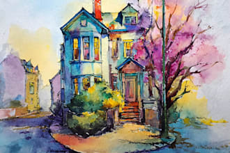 turn your home into watercolor painting