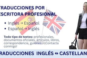 translate between english and spanish as a professional writer