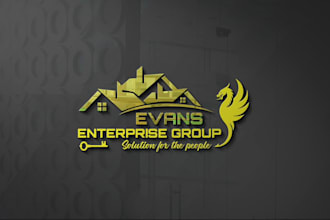 design modren 3d professional logo with free vector file