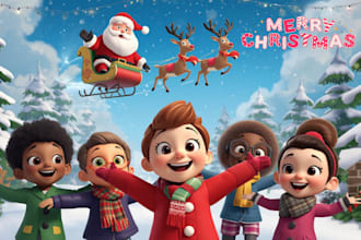write children christmas storybook with illustration, bible illustration, covers