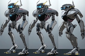 draw star wars sci fi character, alien, robot, mecha art